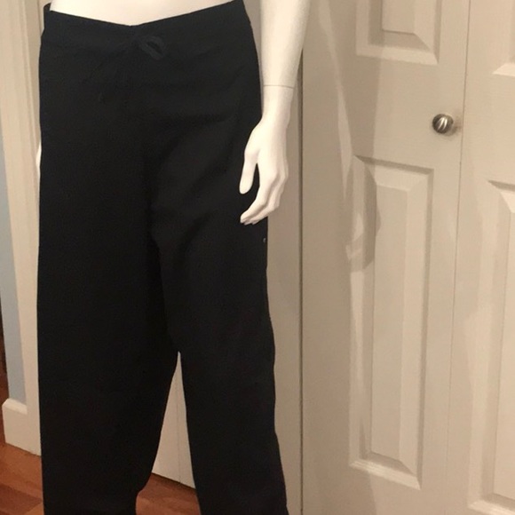 Black Drawstring Scrub Pants - Picture 2 of 4